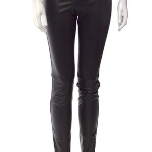 Joseph Black Leather Skinny Pants